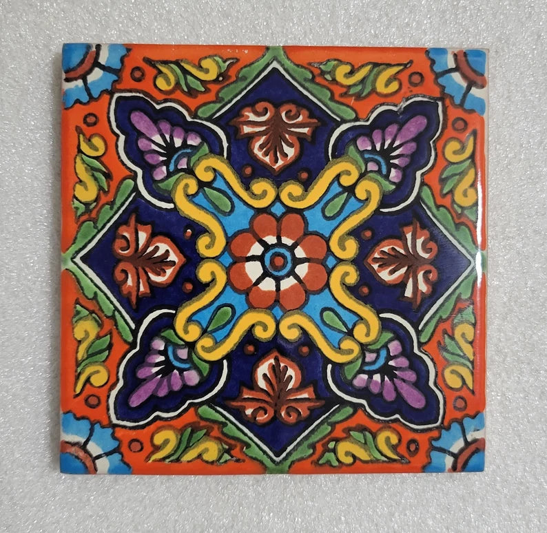 Handpainted Ceramic Tiles - 200 Pcs Assorted
