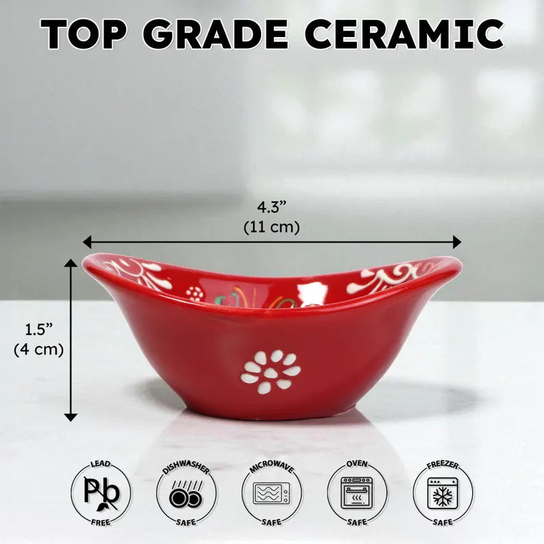 Set of 6 - Heart Shape Spice Bowls