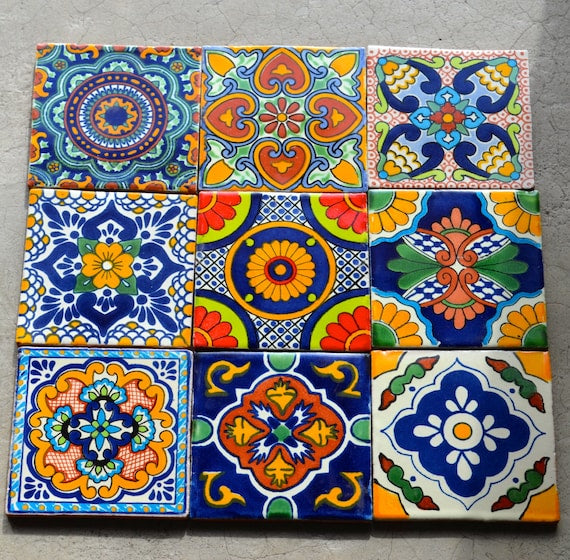 Handpainted Ceramic Tiles - 200 Pcs Assorted