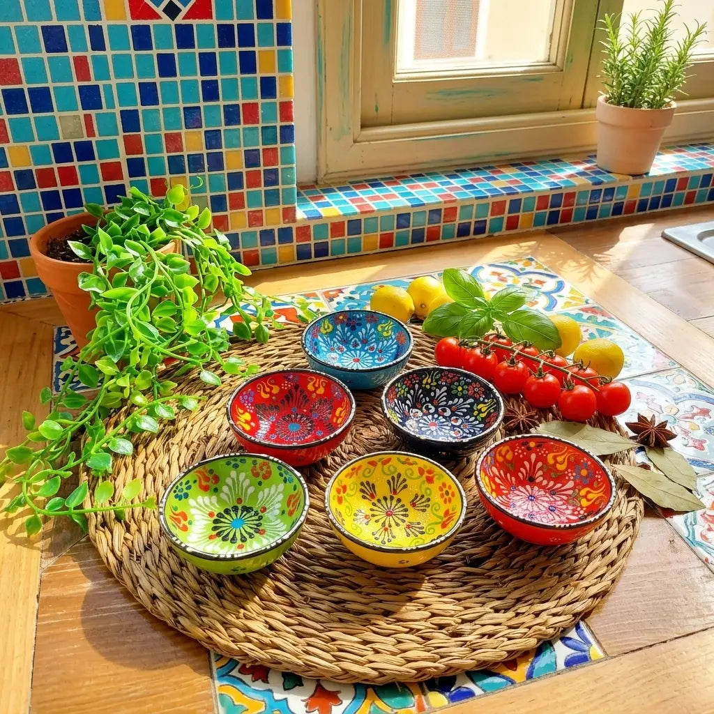 Set of 6 - Handpainted Turkish Mini Bowls