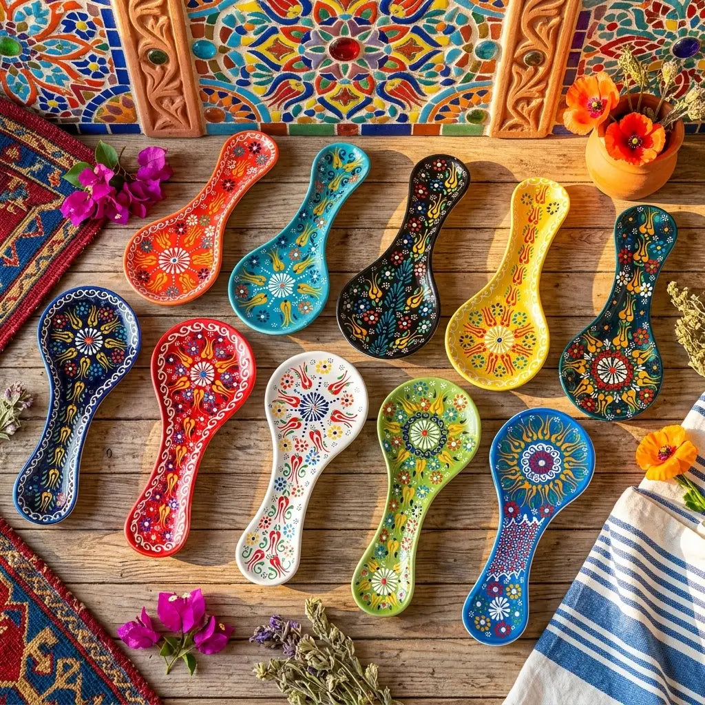 Handmade Turkish Ceramic Spoon Rest |