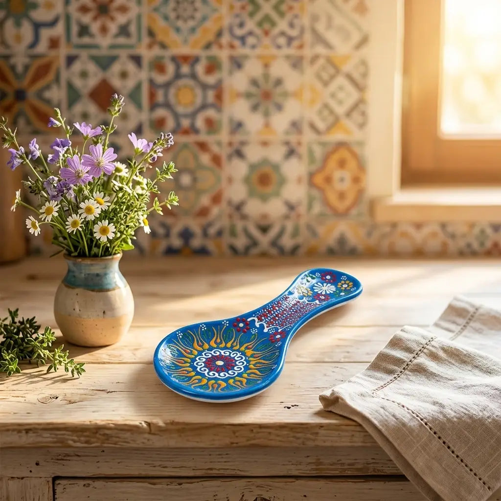 Handmade Turkish Ceramic Spoon Rest |