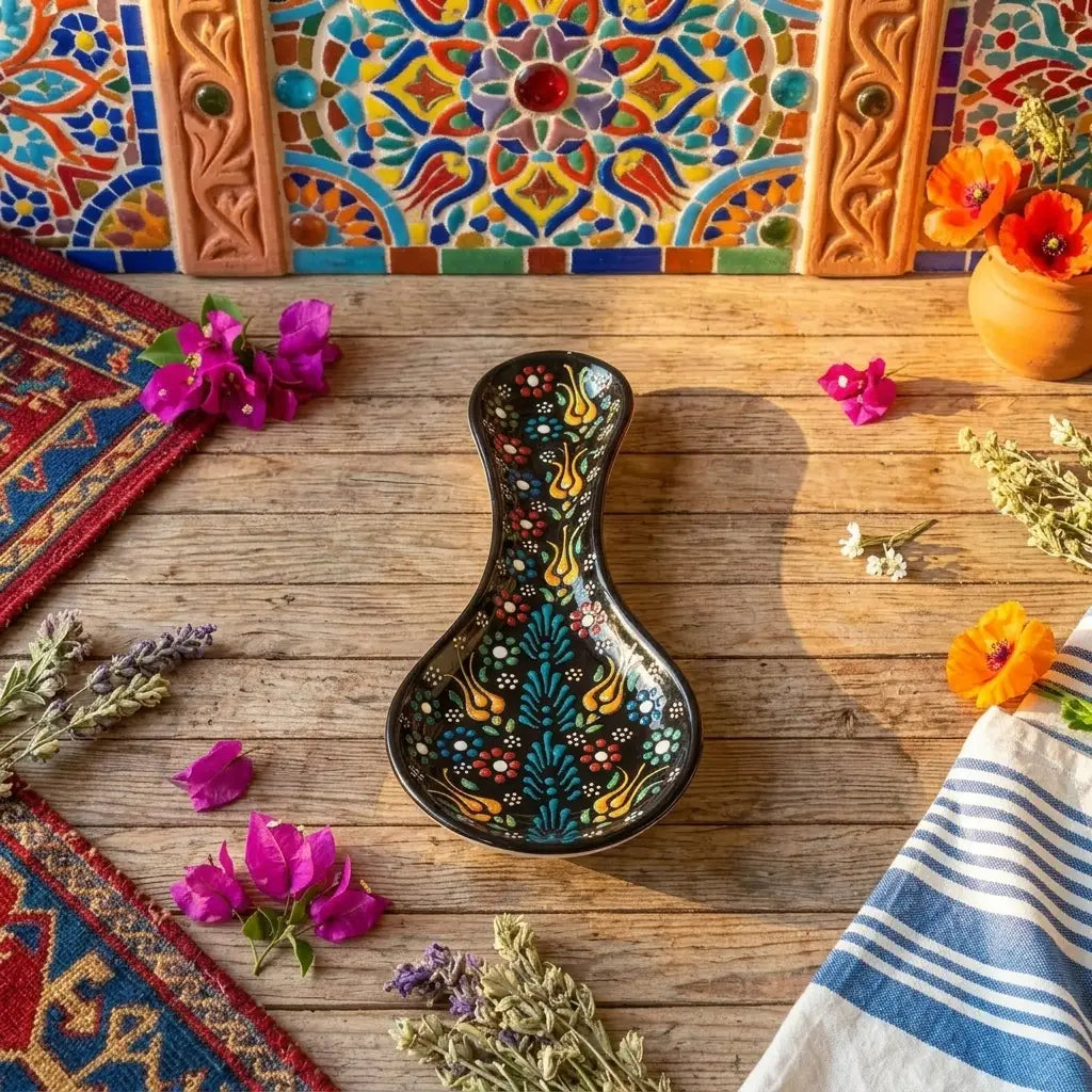 Handmade Turkish Ceramic Spoon Rest |
