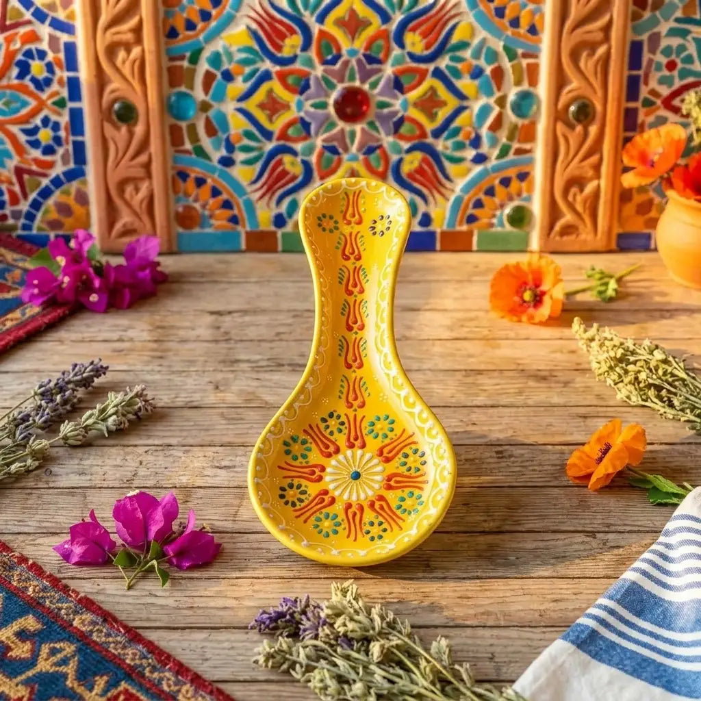 Handmade Turkish Ceramic Spoon Rest |