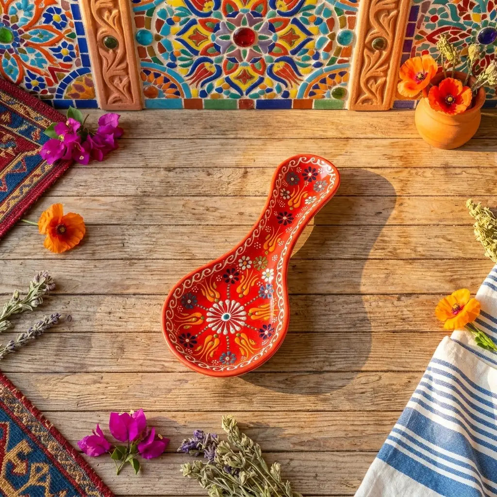 Handmade Turkish Ceramic Spoon Rest |