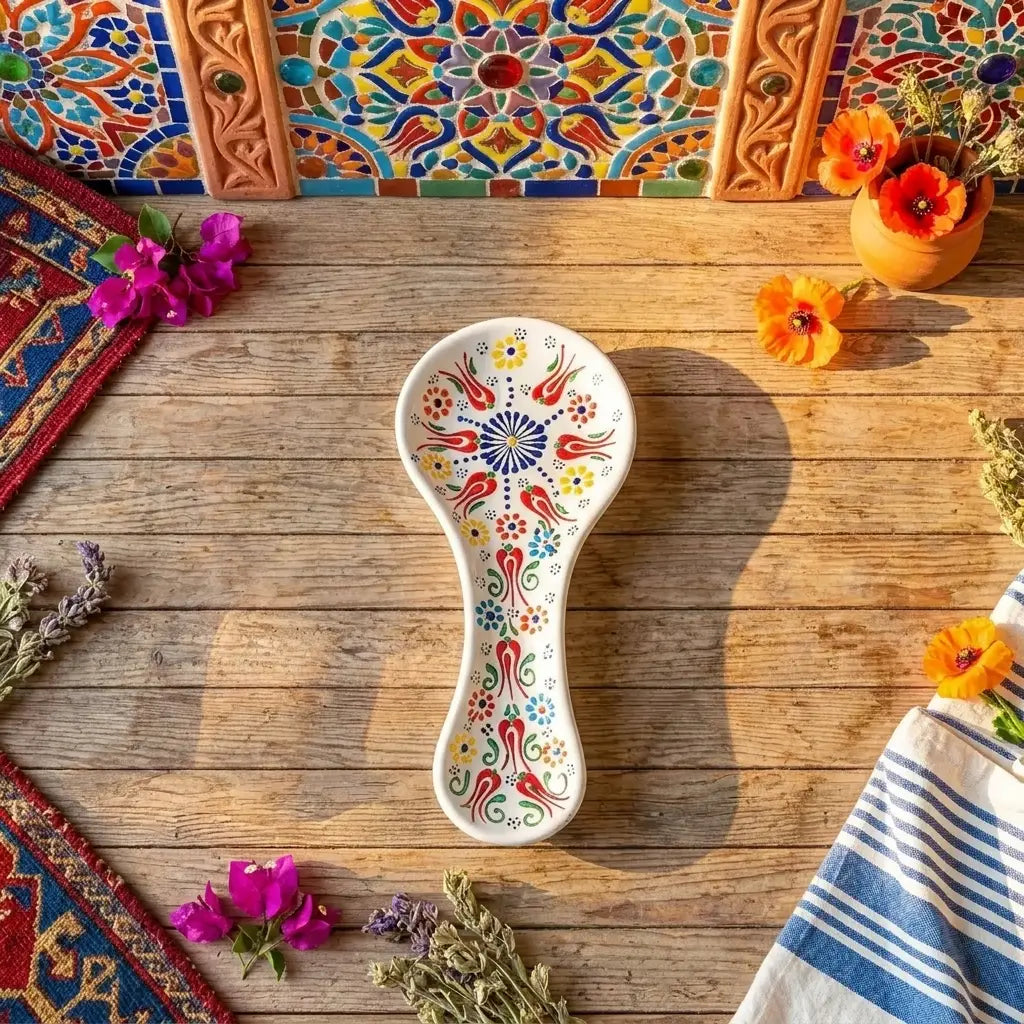 Handmade Turkish Ceramic Spoon Rest |
