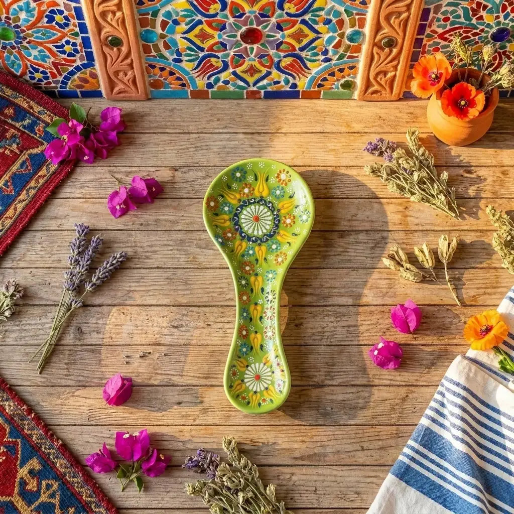 Handmade Turkish Ceramic Spoon Rest |