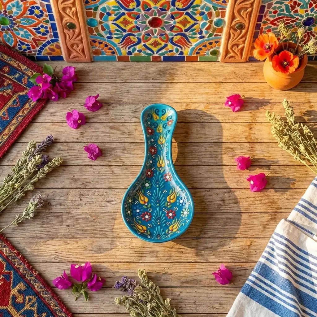 Handmade Turkish Ceramic Spoon Rest |
