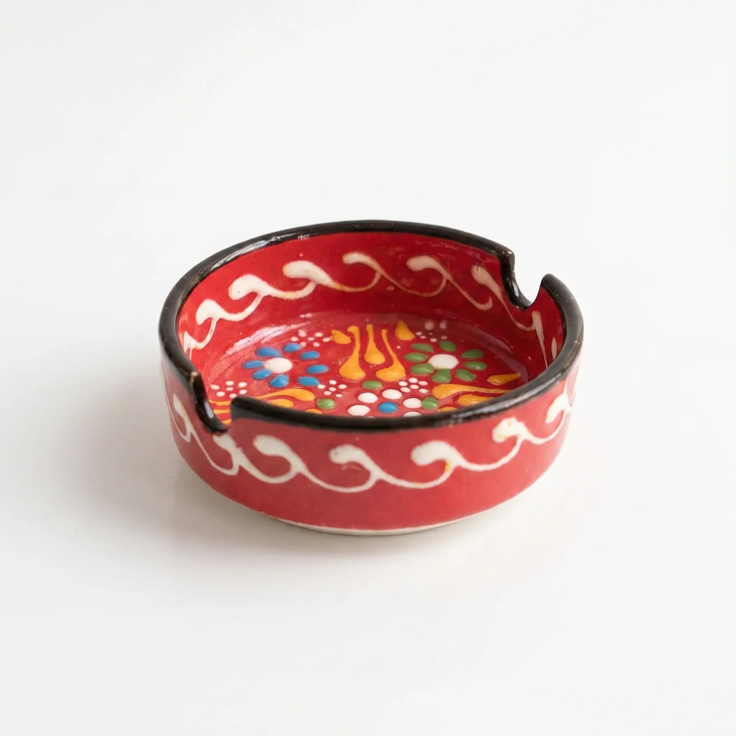 Turkish Hand-Painted 3.1" Ceramic Ashtrays