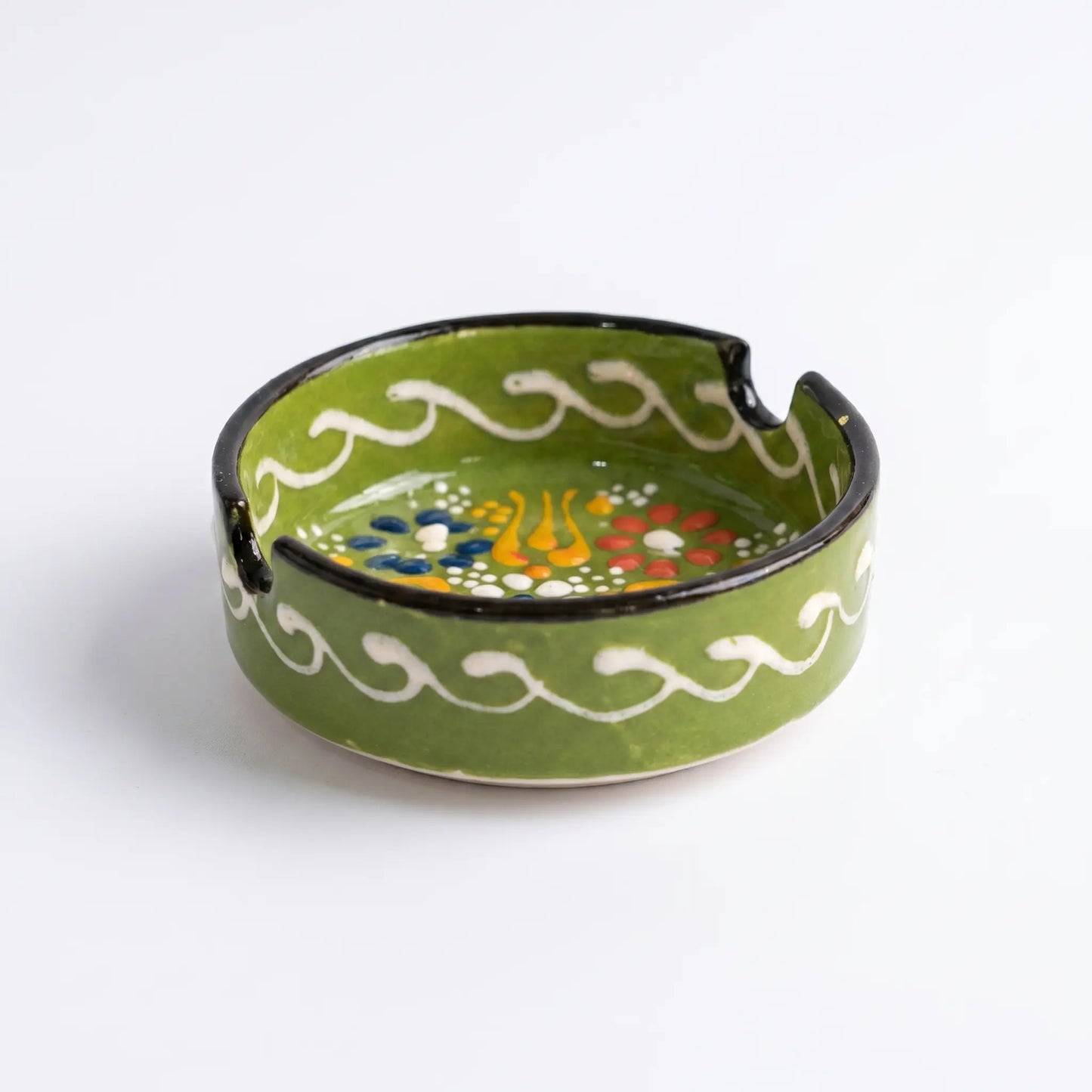Turkish Hand-Painted 3.1" Ceramic Ashtrays