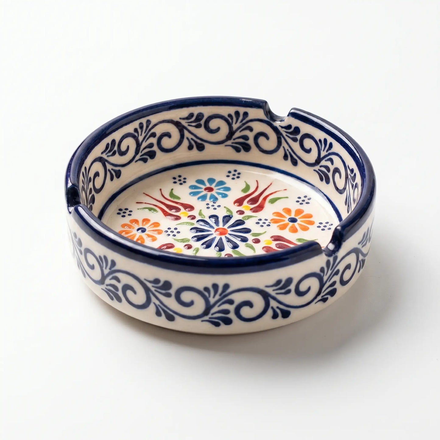 Turkish Hand-Painted 3.1" Ceramic Ashtrays