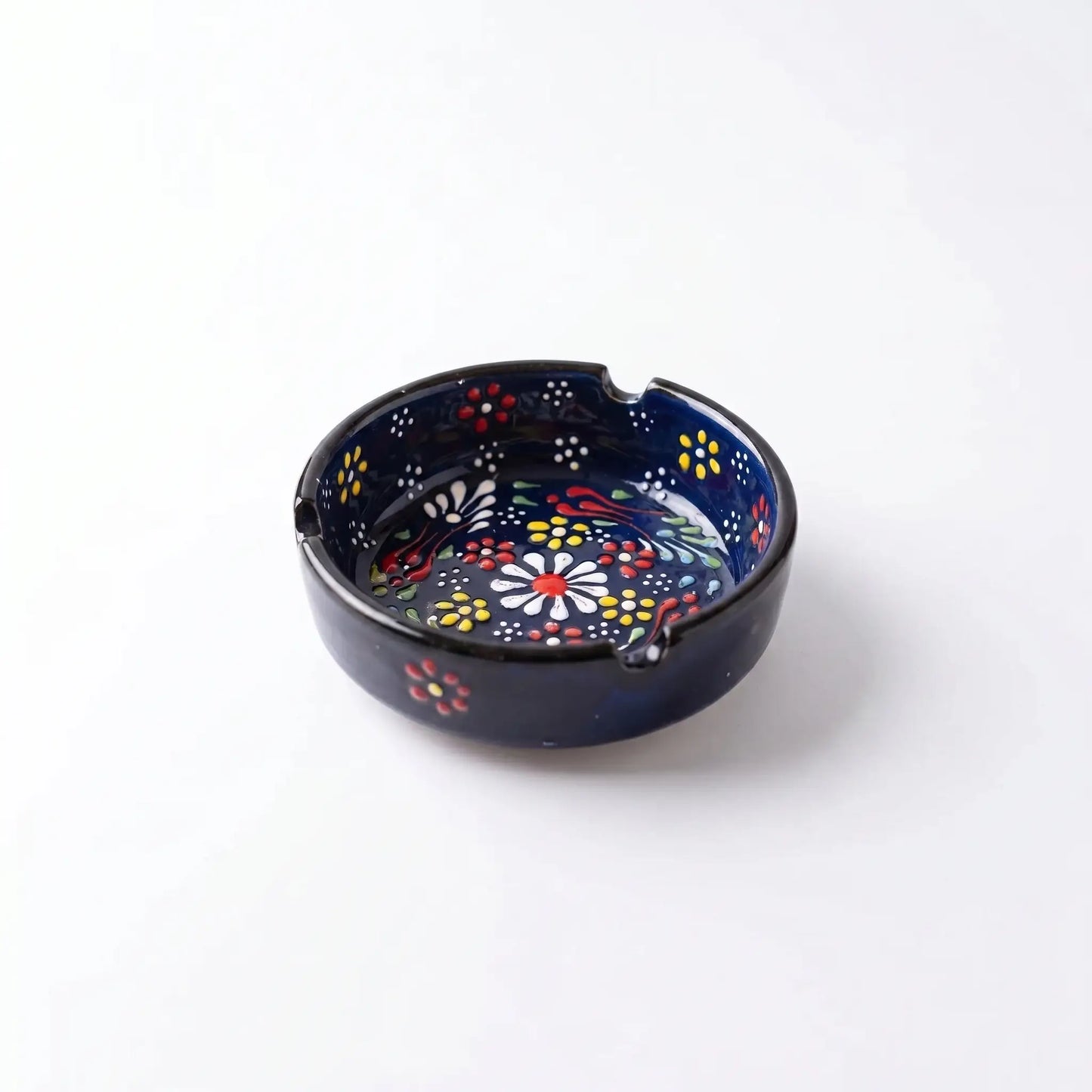 Turkish Hand-Painted 3.1" Ceramic Ashtrays