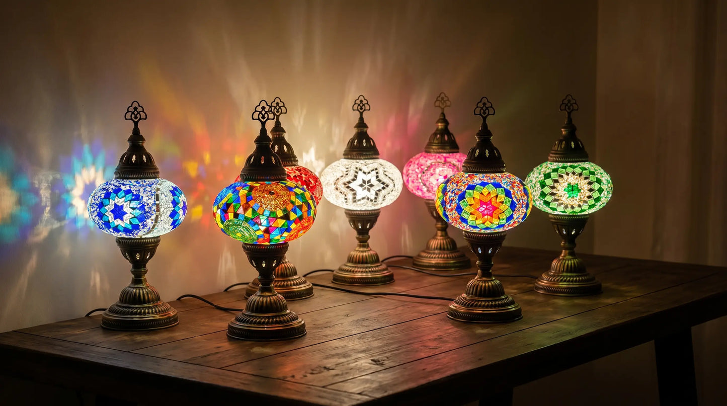 Handmade Mosaic Turkish Desk Lamp