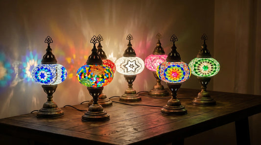 Handmade Mosaic Turkish Desk Lamp