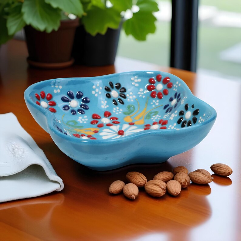 Set of 6 - Clover Shape Turkish Ceramic Bowl