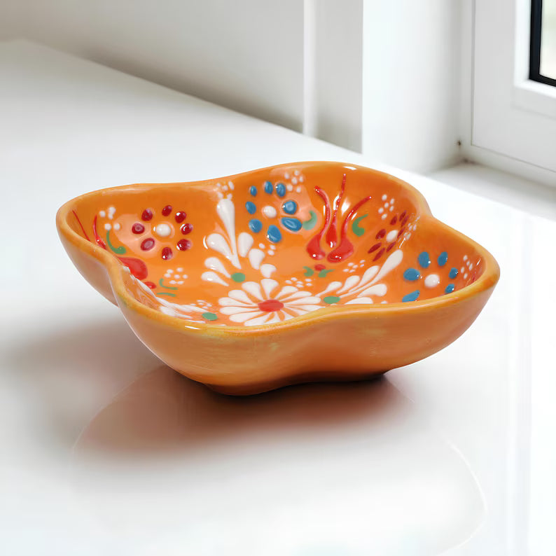 Set of 6 - Clover Shape Turkish Ceramic Bowl
