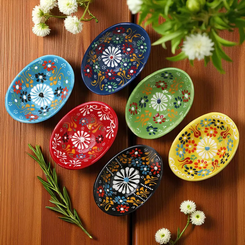 Set of 6 - Heart Shape Spice Bowls