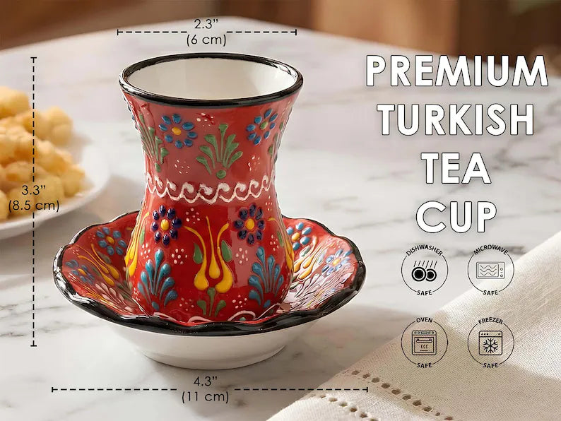 Handmade Turkish Tea Cups