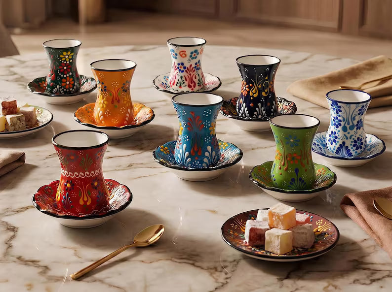 Handmade Turkish Tea Cups