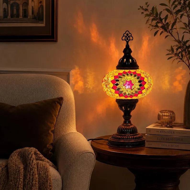 Handmade Mosaic Turkish Desk Lamp
