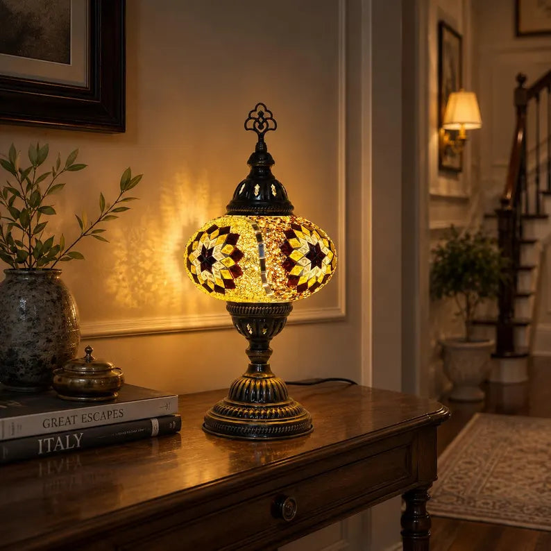 Handmade Mosaic Turkish Desk Lamp
