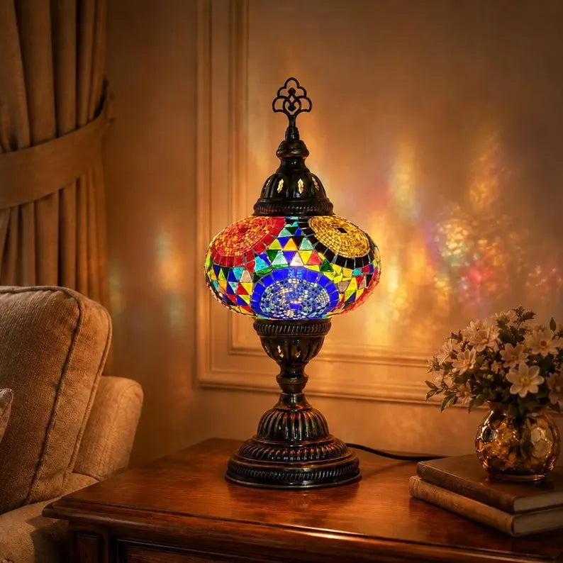 Handmade Mosaic Turkish Desk Lamp