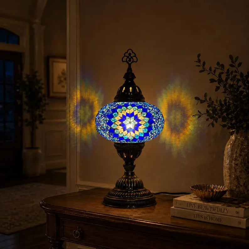 Handmade Mosaic Turkish Desk Lamp