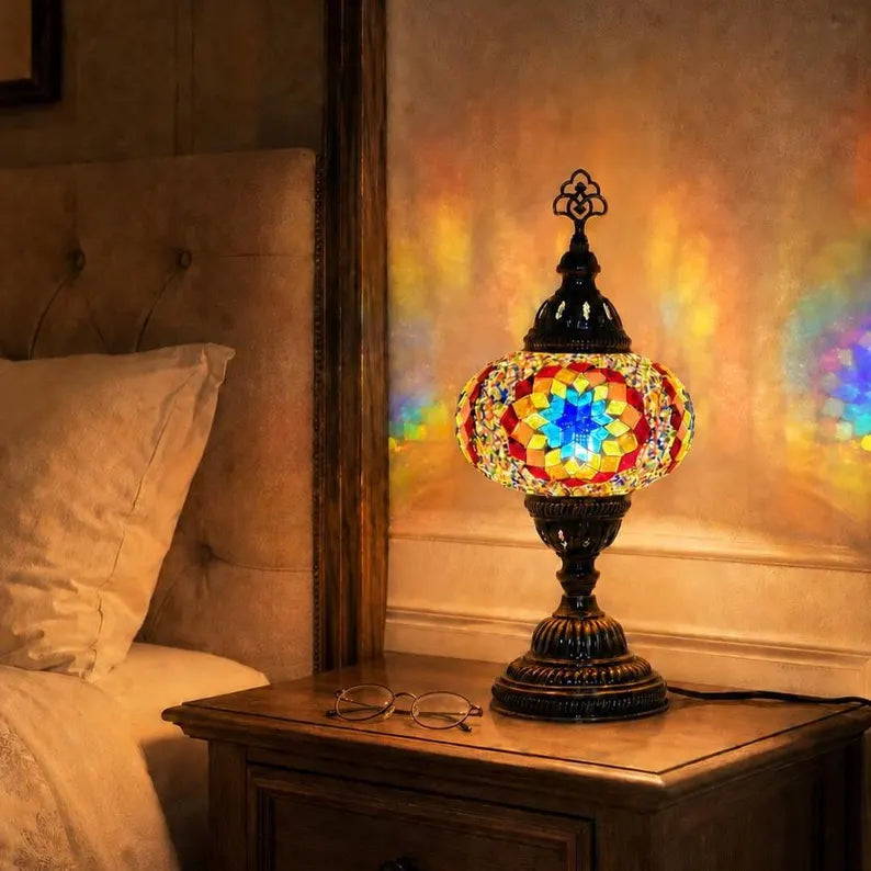 Handmade Mosaic Turkish Desk Lamp